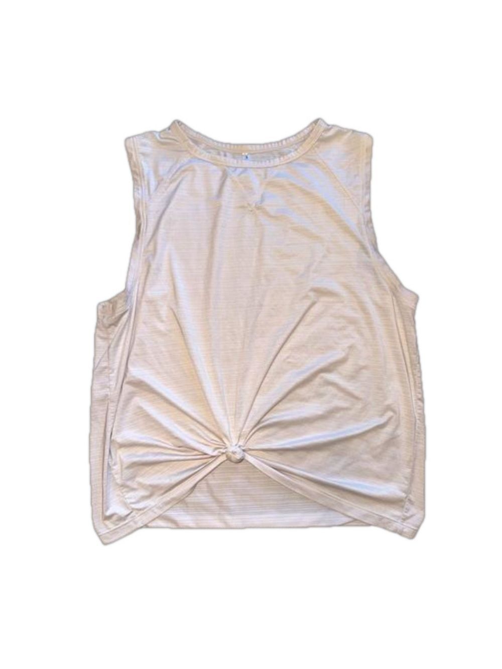 Fabletics Cream Dry Weave Tank Top Large